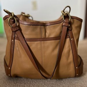 Authentic Coach Alexandra Chain Leather Purse